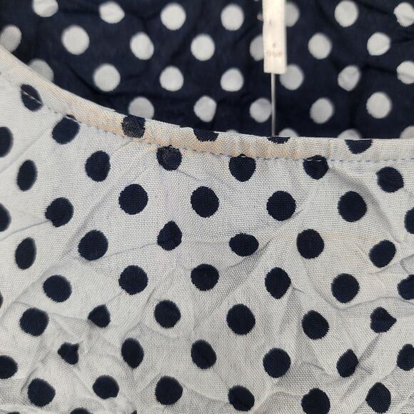 Free People Polka-Dot Puff-Sleeve Crop Top Women’s Medium NWT - Picture 8 of 10